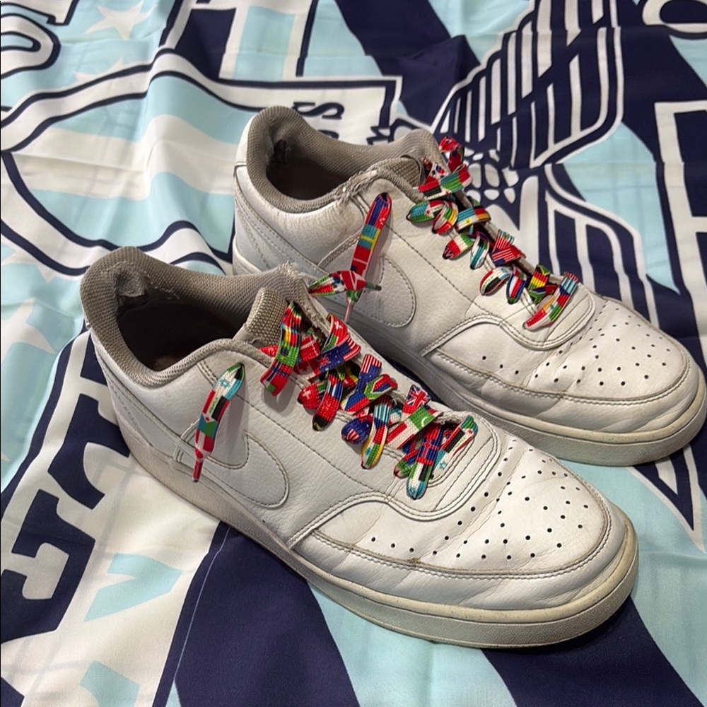 Nike AF1 w/ custom world flag laces